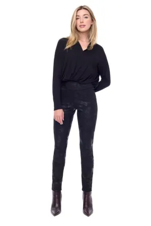 Up! Flora  Ponte Full-Length Slim Pant - Black