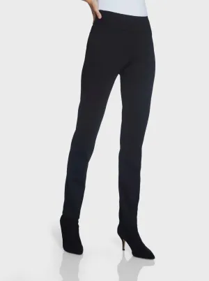 Up! Ponte Basic 31 Inch Slim Leg Pant - Black