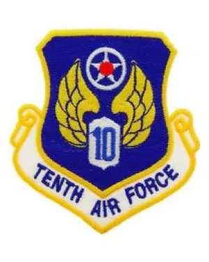 US Military USAF 10th Air Force Shield Patch