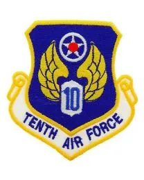 US Military USAF 10th Air Force Shield Patch