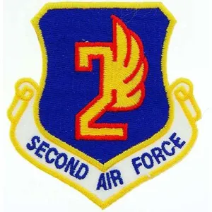 US Military USAF 2nd Air Force Shield Patch