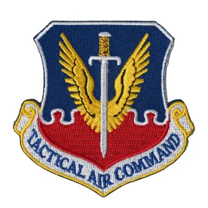 US Military USAF Tactical Air Command Shield Iron On Patch