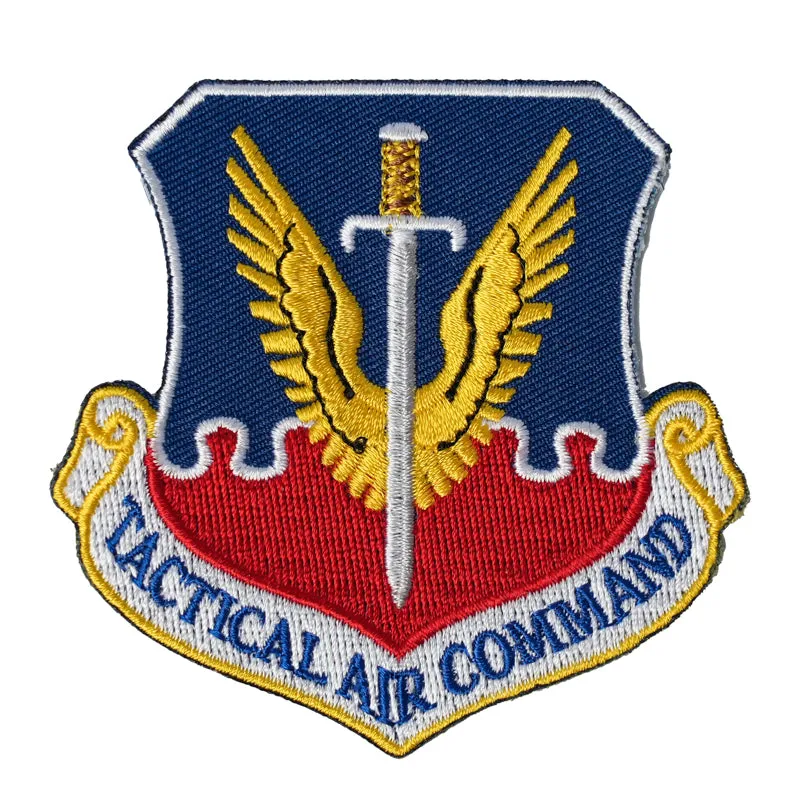 US Military USAF Tactical Air Command Shield Iron On Patch
