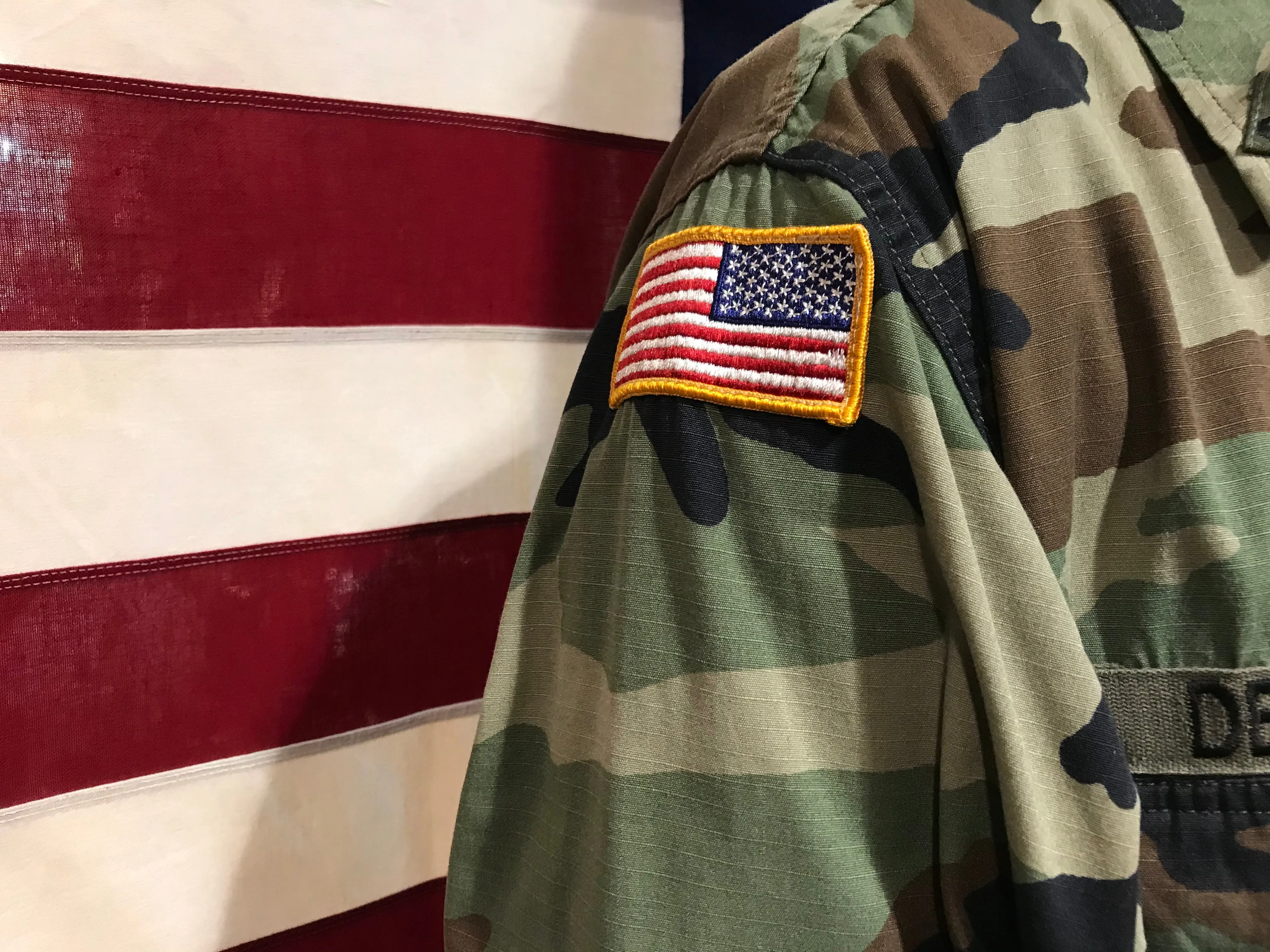 US Military Vintage Camo Ripstop Mens Over Shirt Jacket