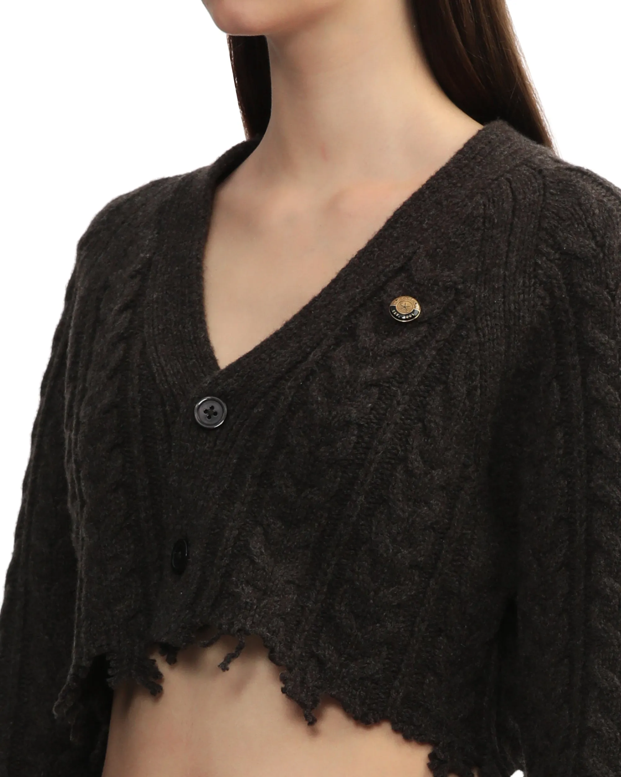 V-neck cardigan