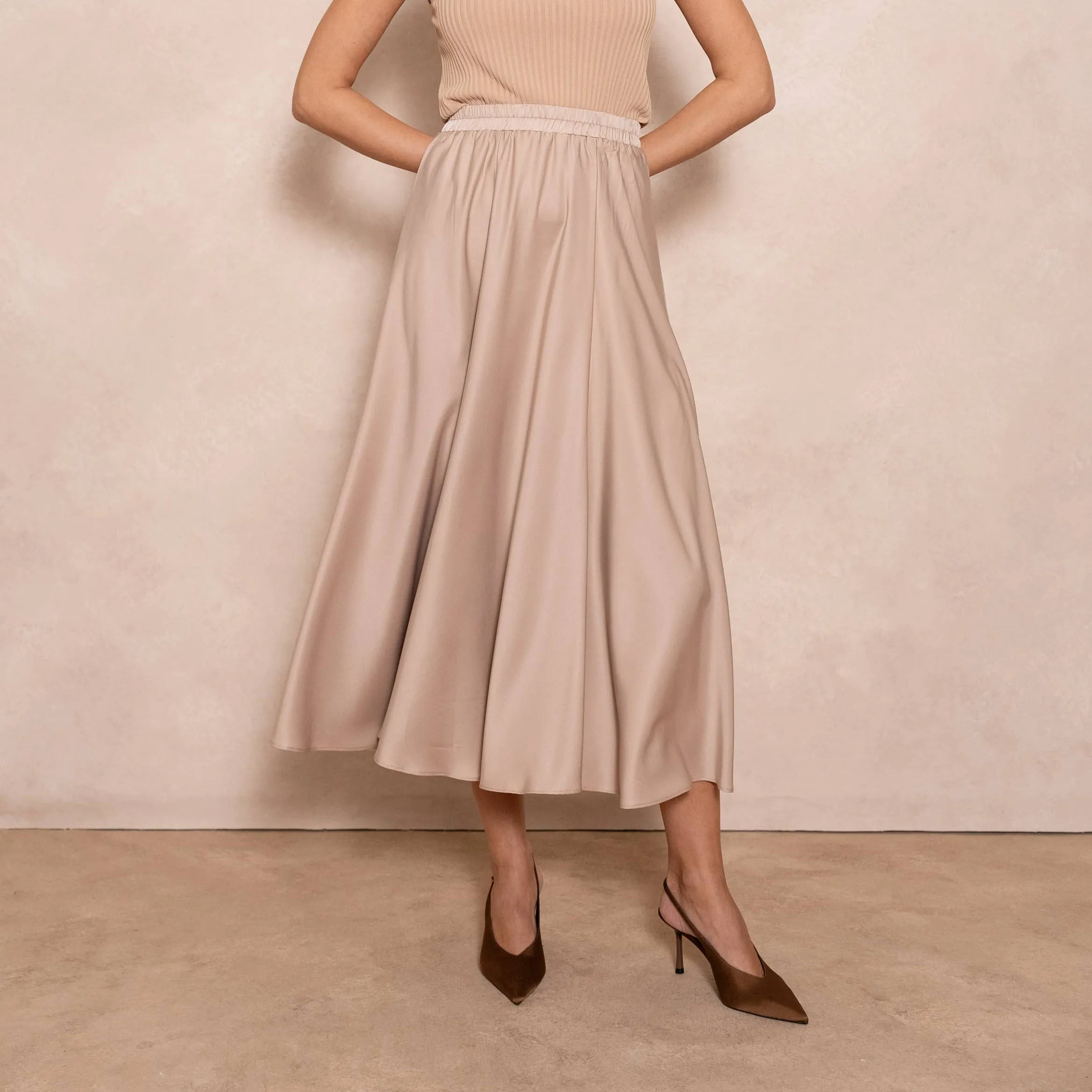 Valentine Skirt in Solid Satin