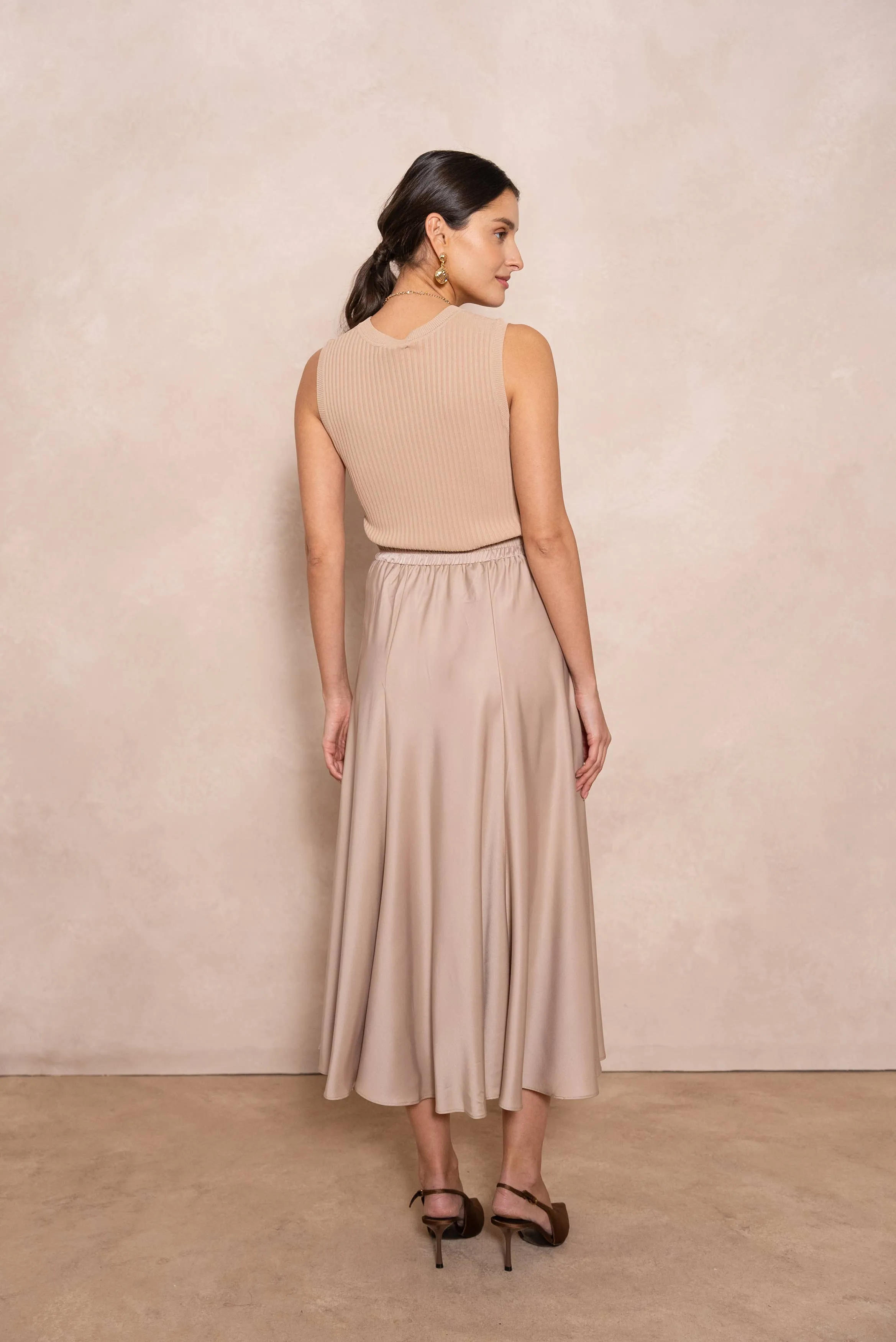 Valentine Skirt in Solid Satin