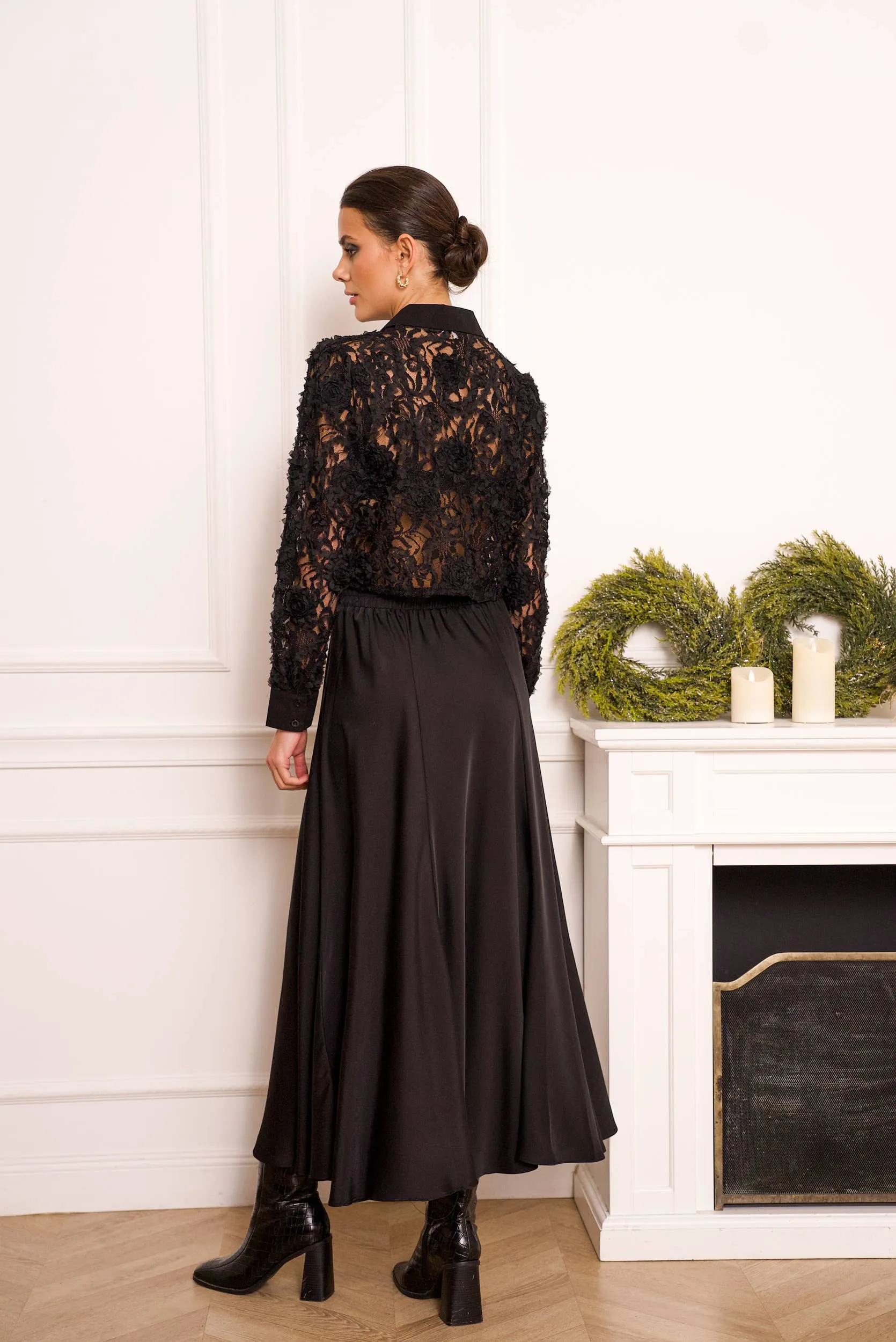 Valentine Skirt in Solid Satin