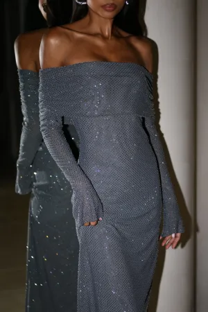 Vanesa® | Off-the-shoulder, shimmering maxi dress
