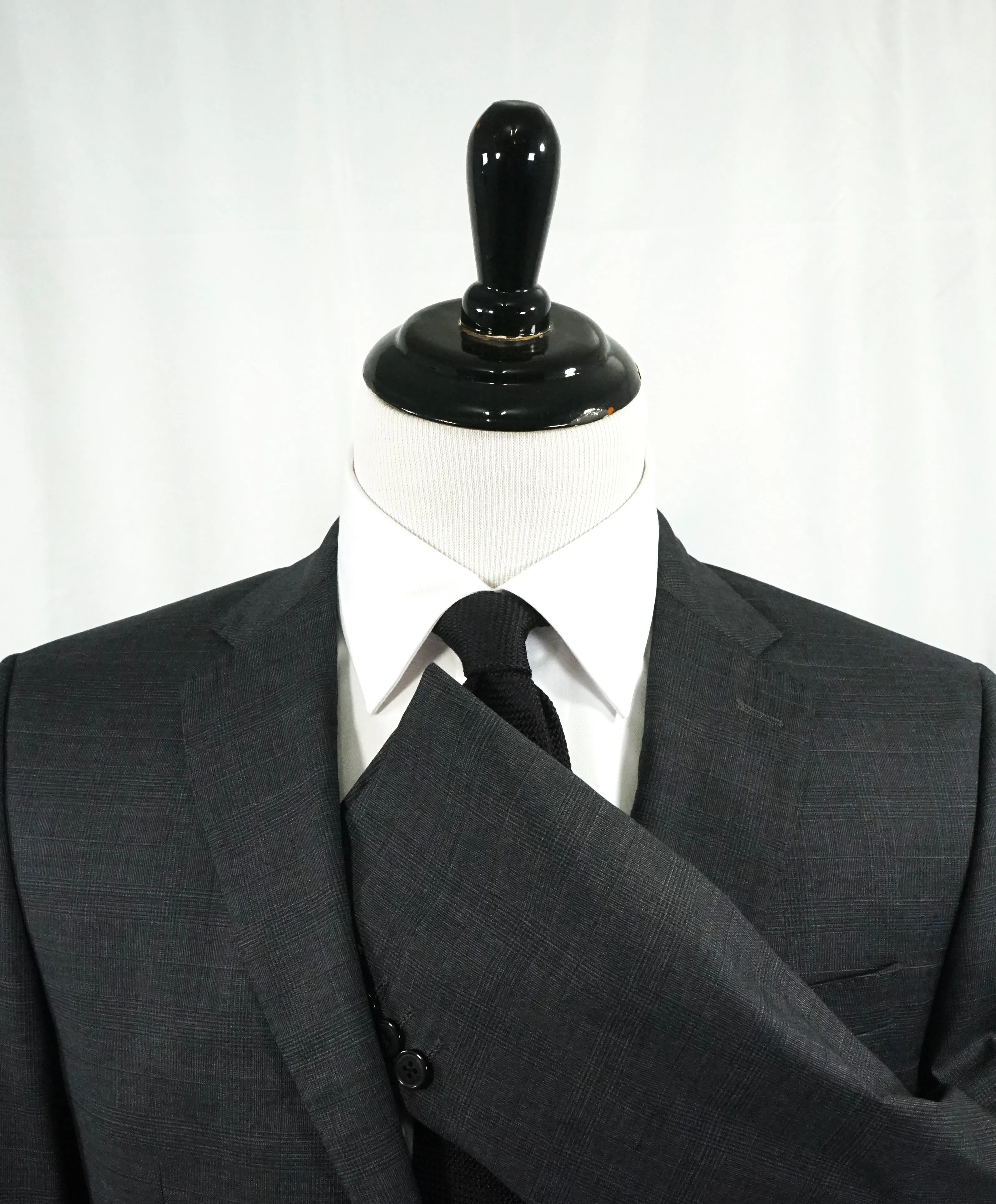 VERSACE COLLECTION - Gray Prince of Wales Check Plaid Suit  - 38L