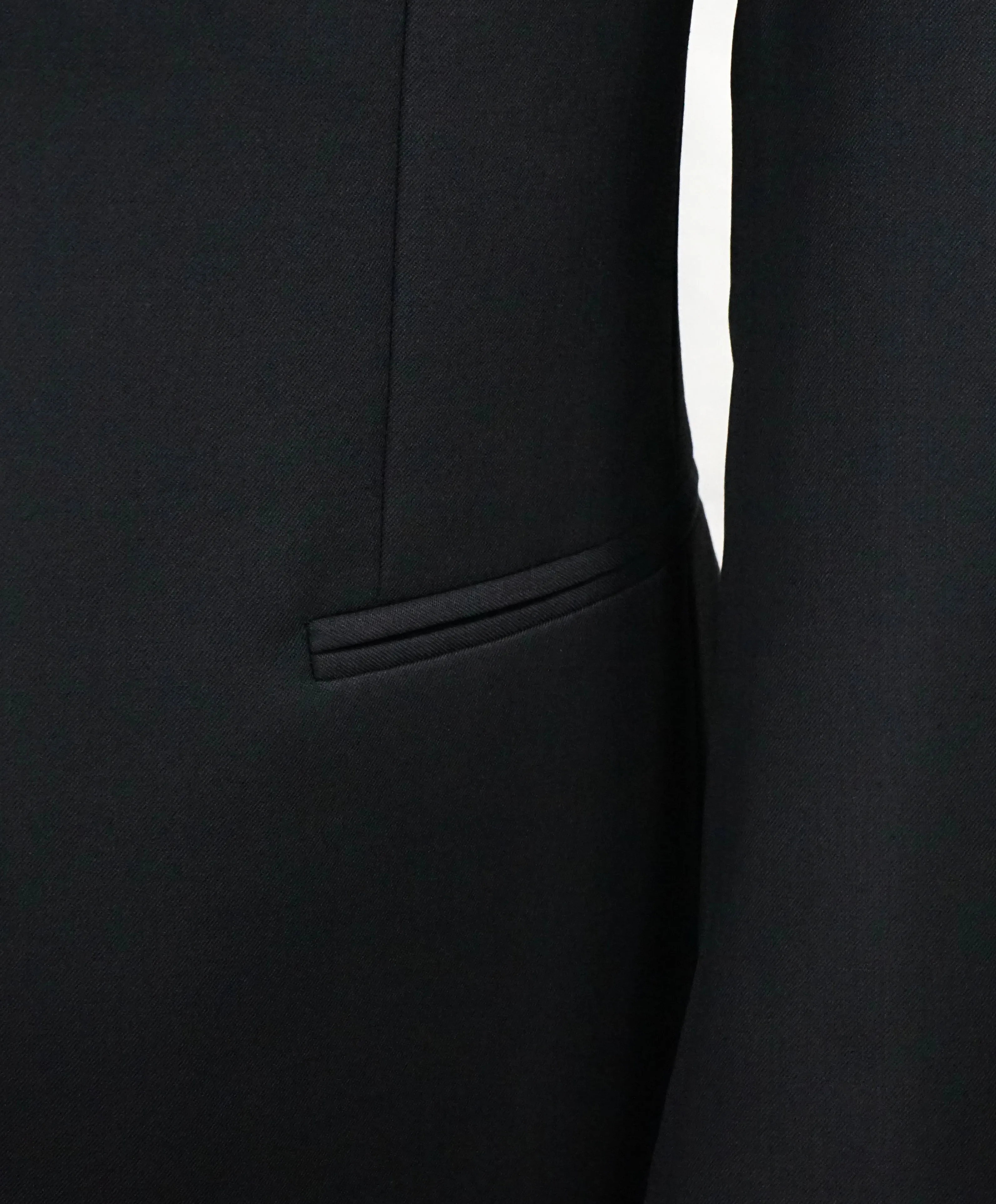 VERSACE COLLECTION - Peak Lapel Black Suit W Baroque Lining - 38R