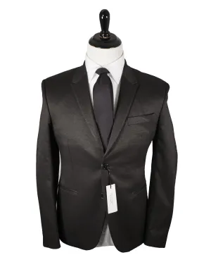 VERSACE COLLECTION - RARE Sharkskin Event Suit in Black & Silver - 36R
