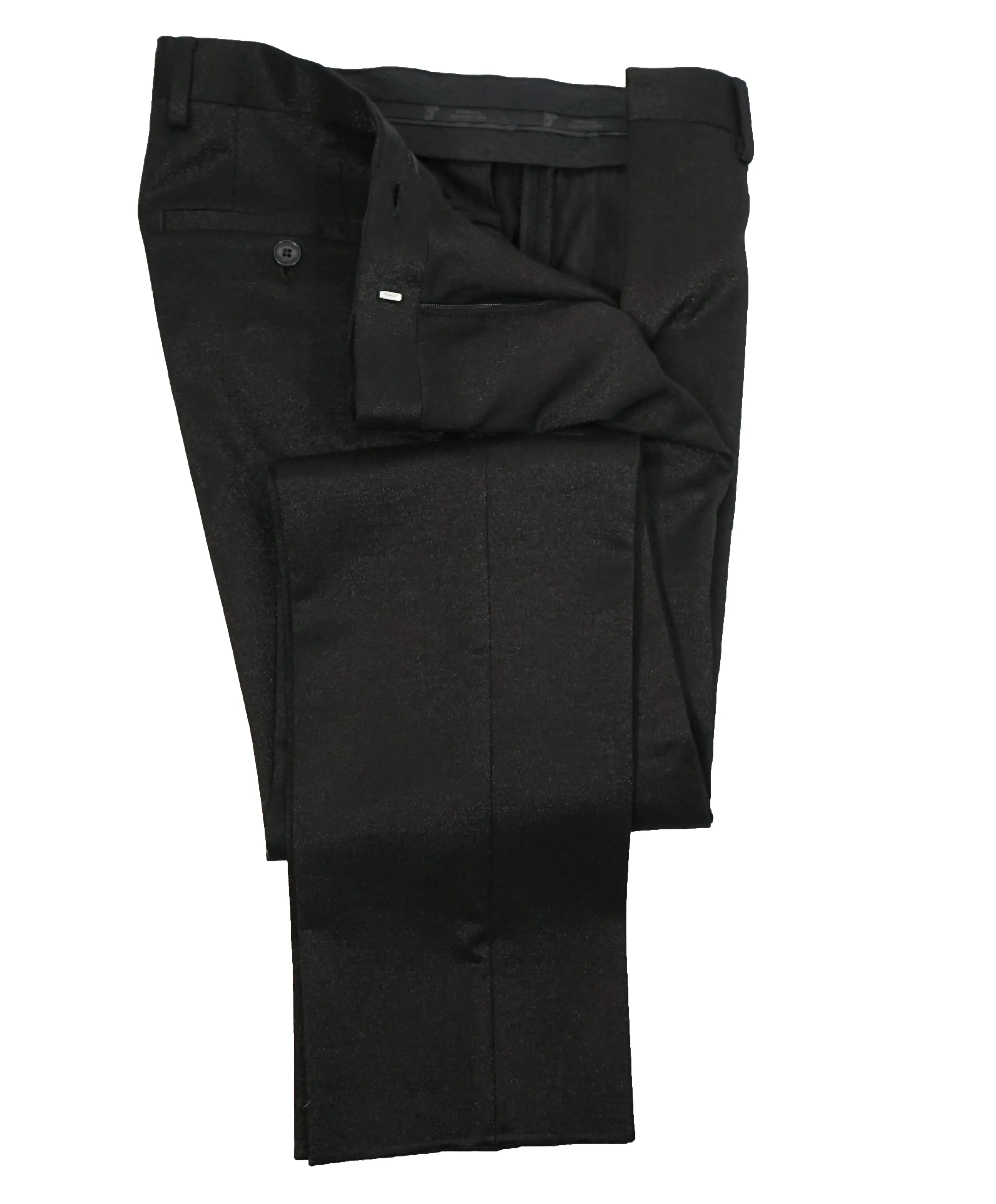 VERSACE COLLECTION - RARE Sharkskin Event Suit in Black & Silver - 36R