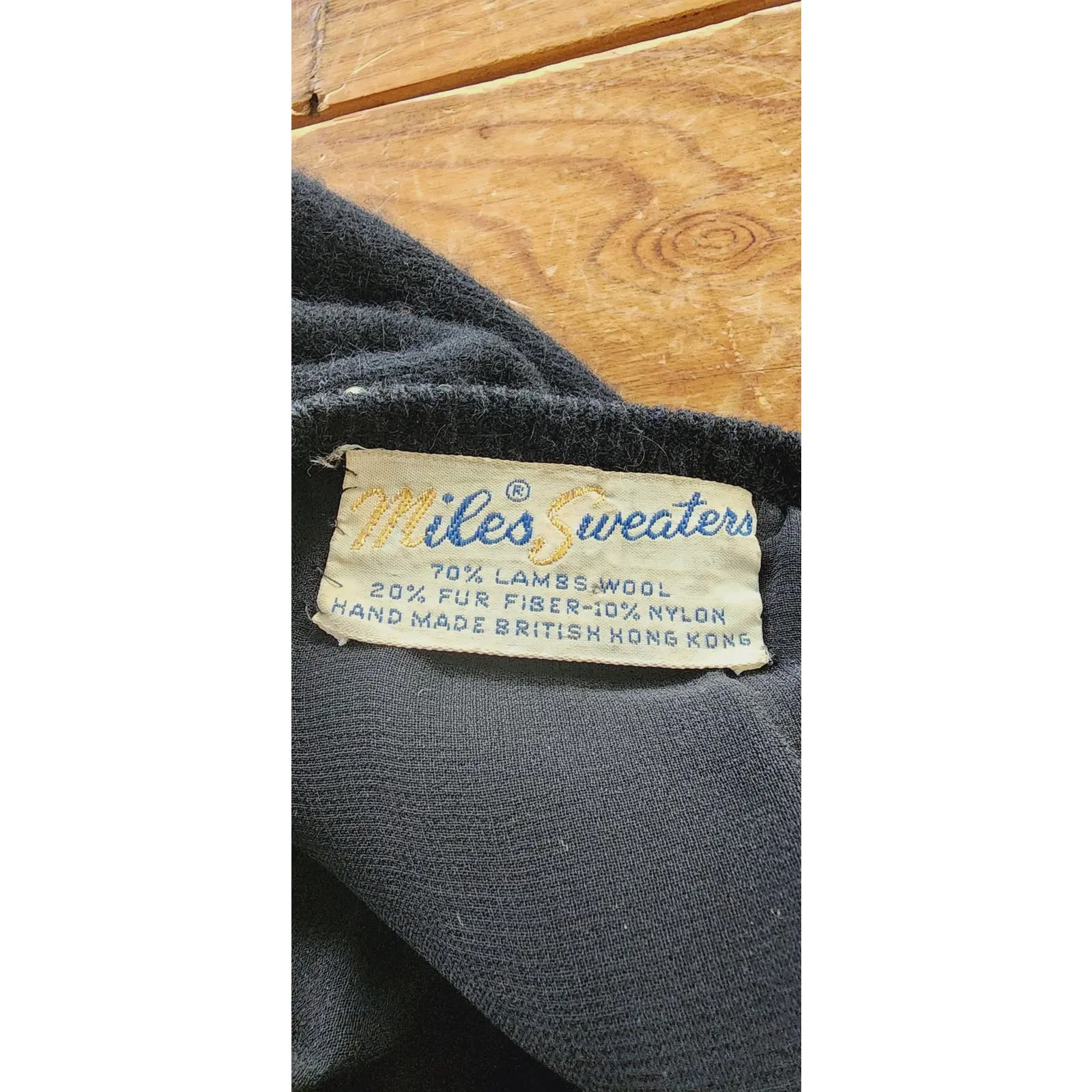 Vintage 50s Black Beaded Cardigan Copper Gold Miles Sweater