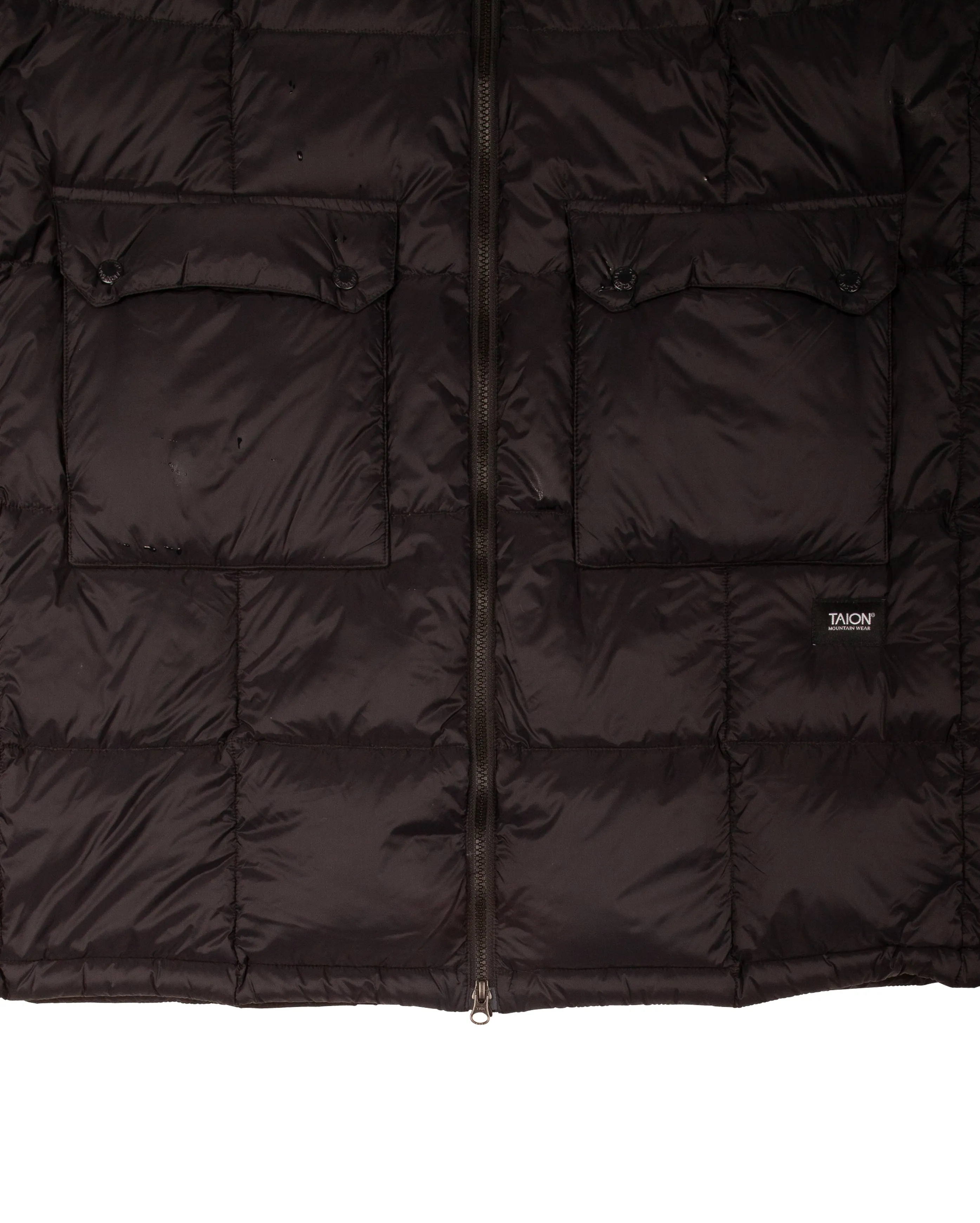Volume Hood Down Coat Black