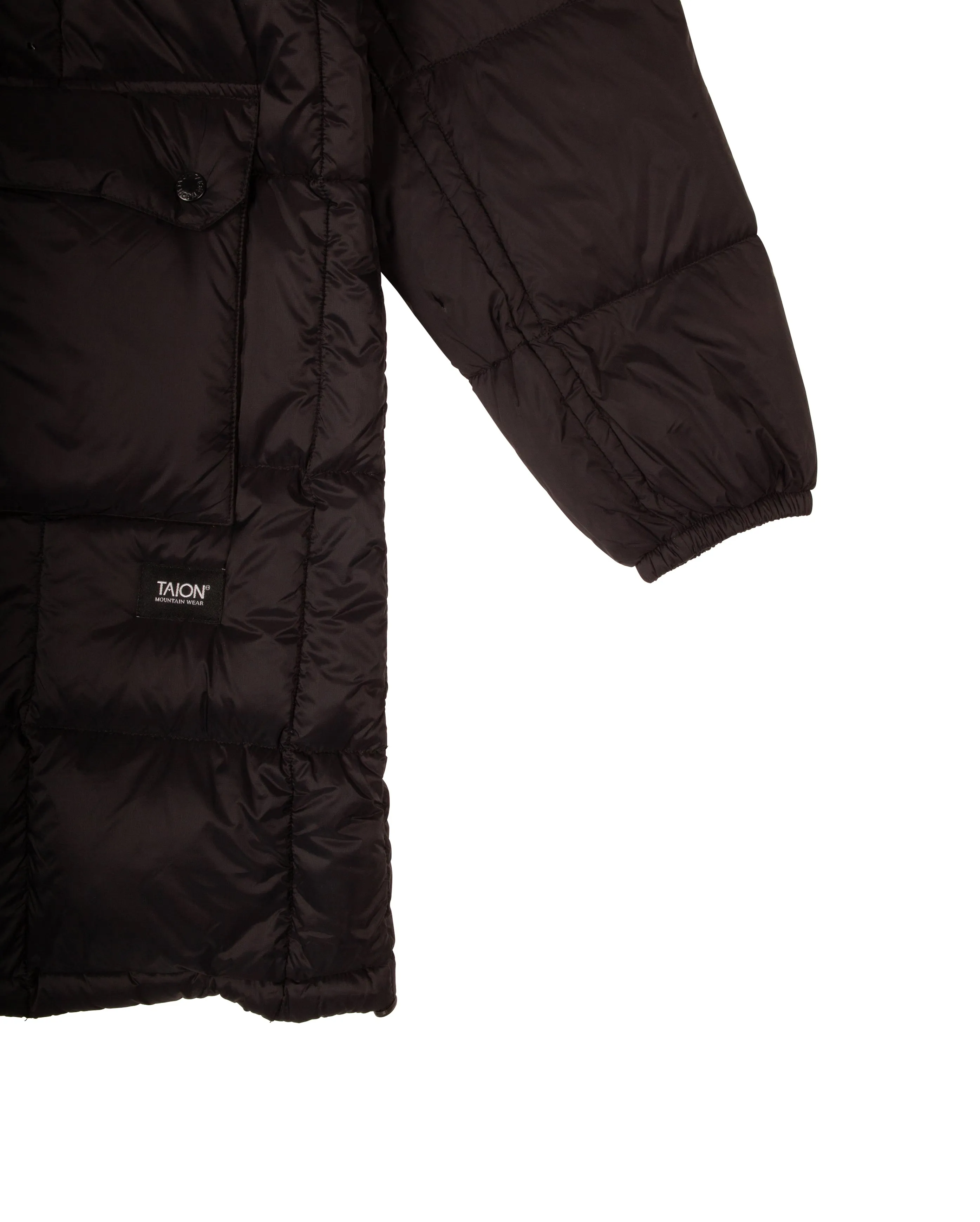 Volume Hood Down Coat Black