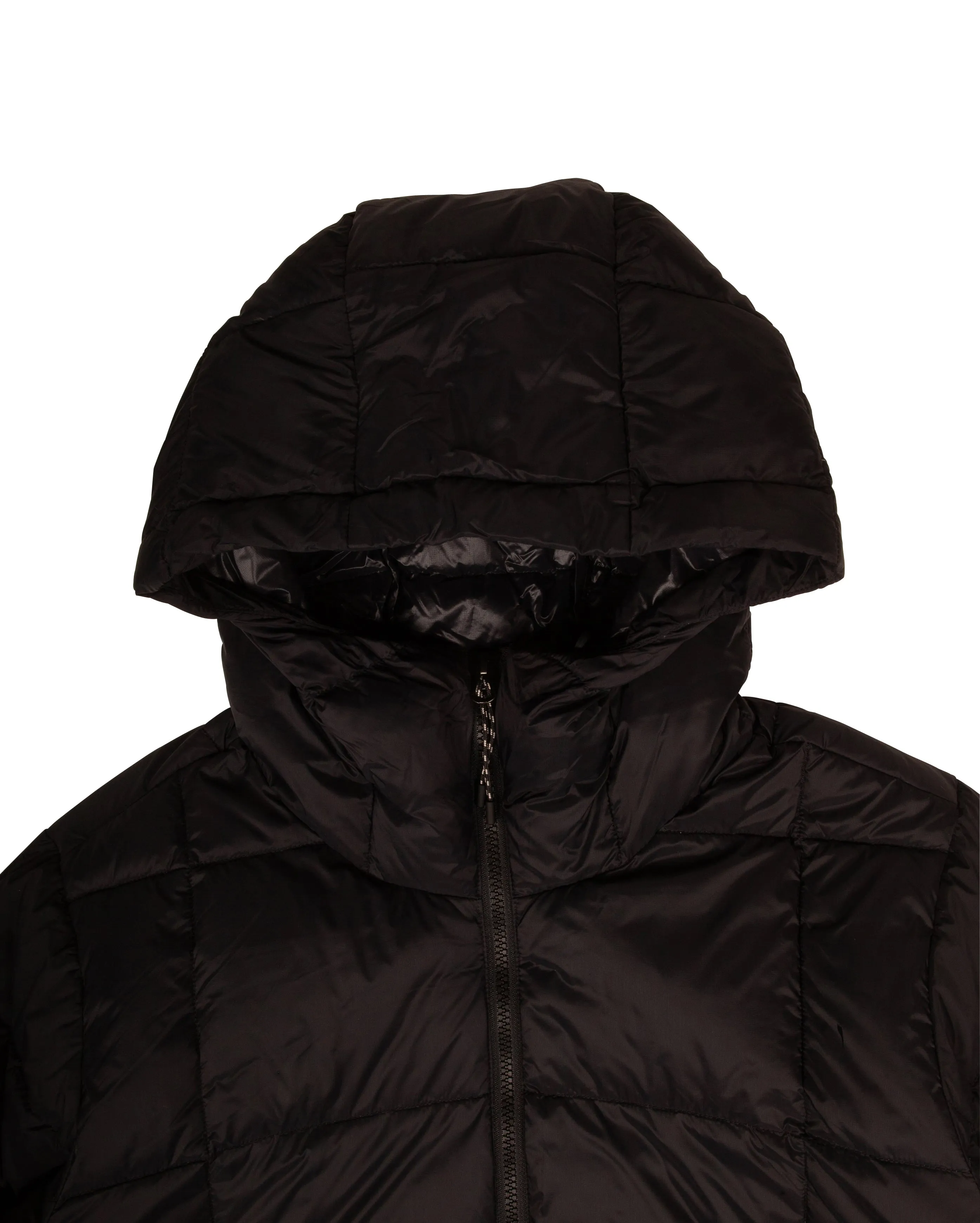 Volume Hood Down Coat Black