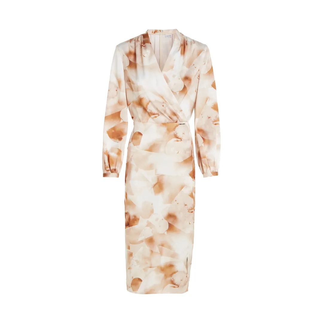 WATERCOLOR SATIN SHINE DRESS