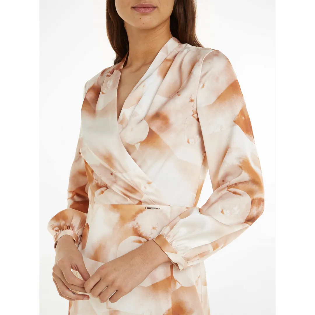 WATERCOLOR SATIN SHINE DRESS
