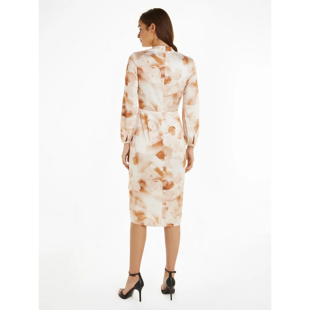 WATERCOLOR SATIN SHINE DRESS