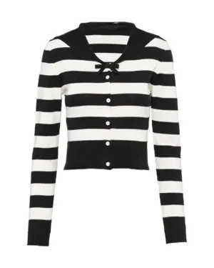 Wednesday TV Series Jenna Ortega Striped Cardigan