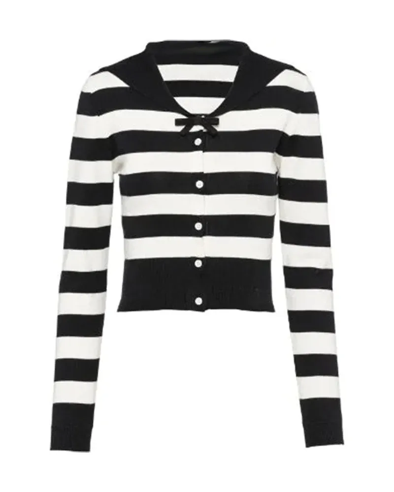 Wednesday TV Series Jenna Ortega Striped Cardigan