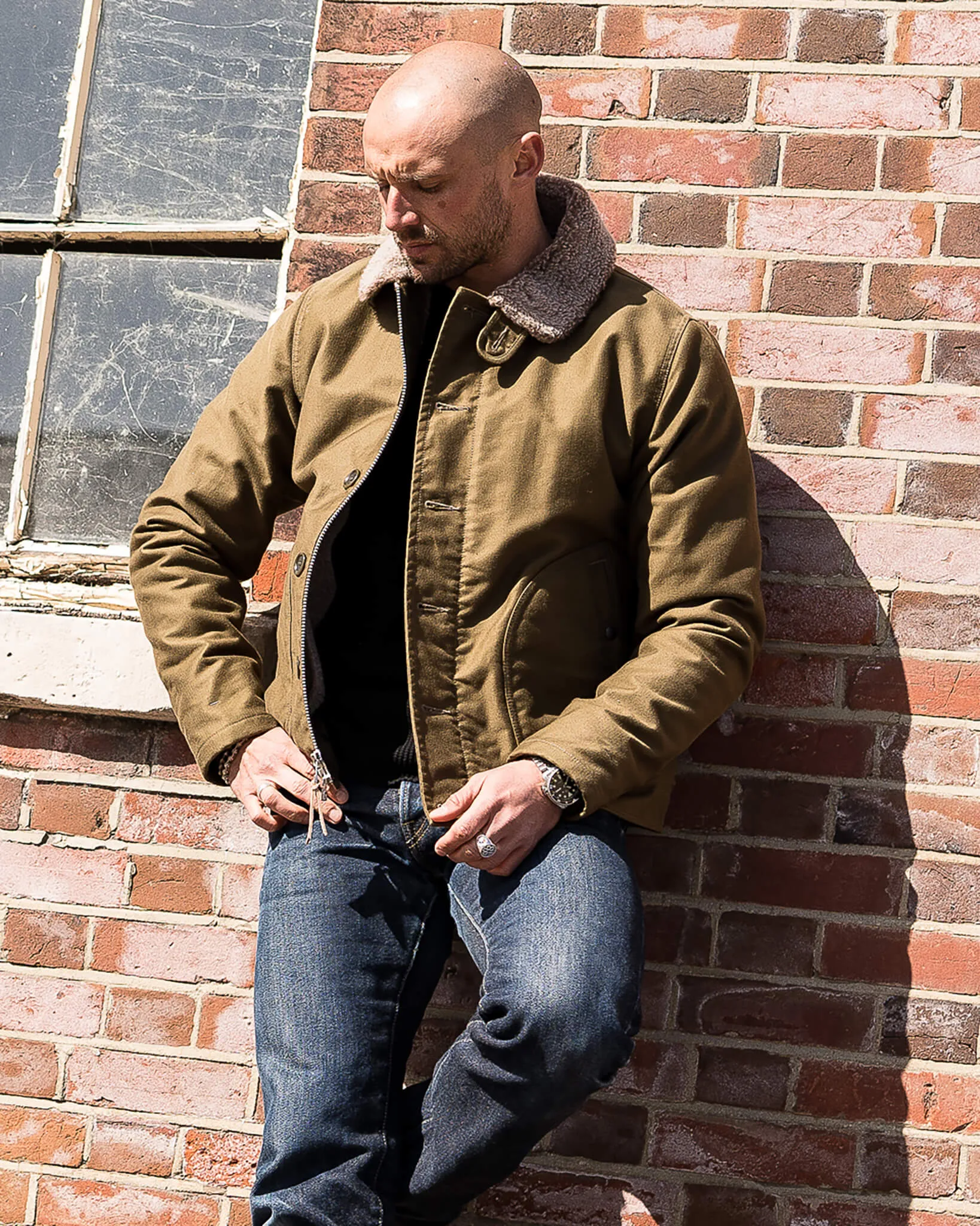 Whipcord N1 Deck Jacket - Khaki