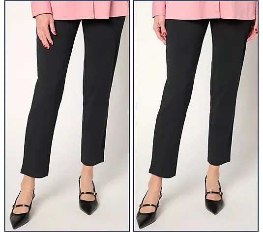 Women with Control Regular Set of 2 86/14 Slim Leg Pants