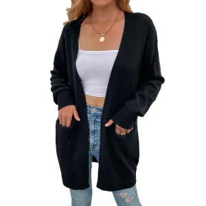 Womens Color Block Striped Draped Kimono Cardigan Long Sleeve Open Front Casual Knit Sweaters Coat Soft Outwear K371