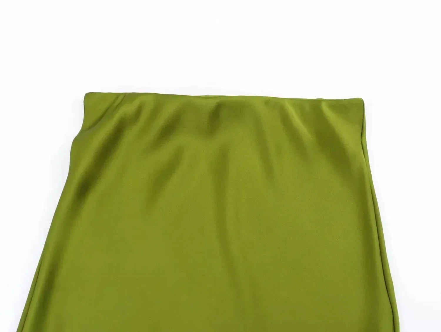 Women's Skirts Basic Satin Skirt High Waist Stylish Long Skirts Midi Chic And Elegan