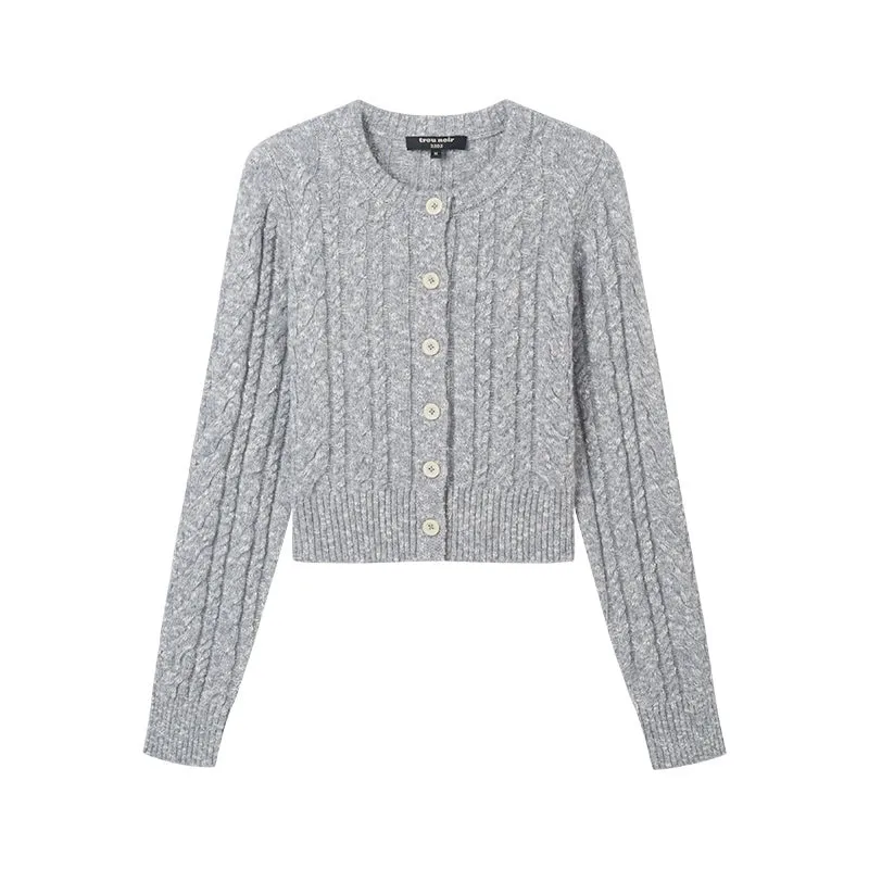 Wool Cable-Knit Cardigan