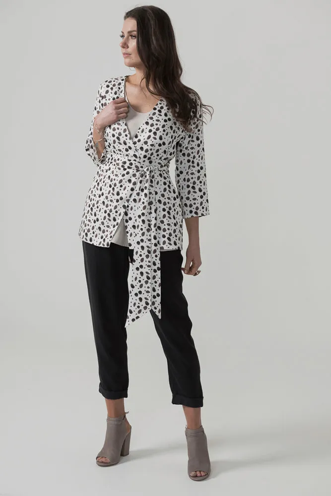 X Black Crepe Slim Leg Pant