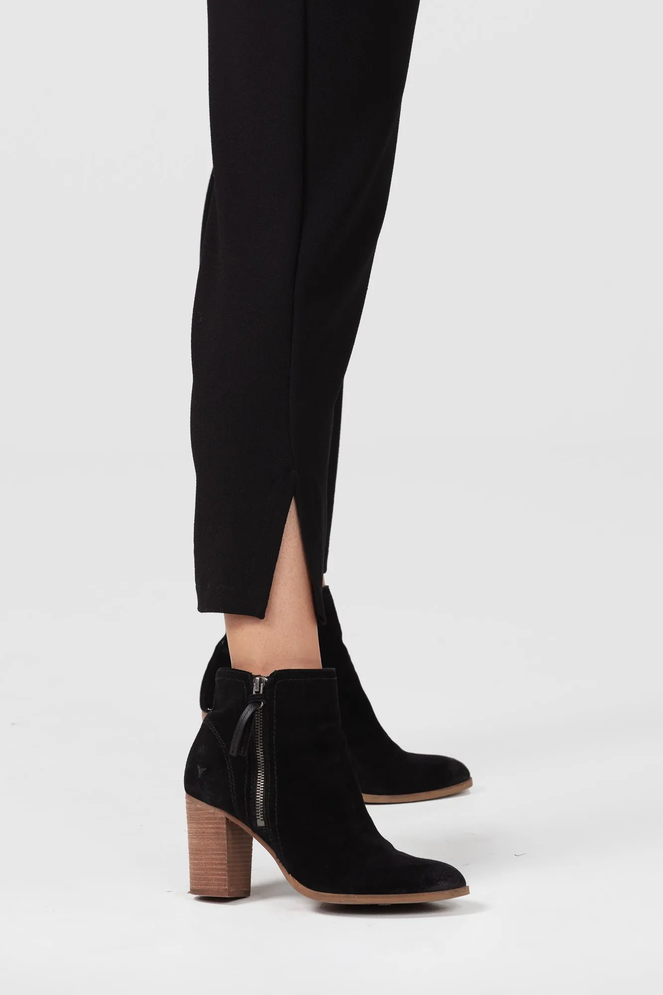 X Black Crepe Slim Leg Pant