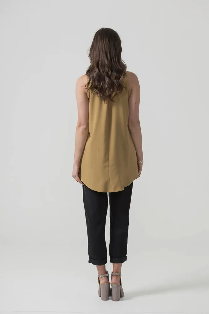 X Black Crepe Slim Leg Pant