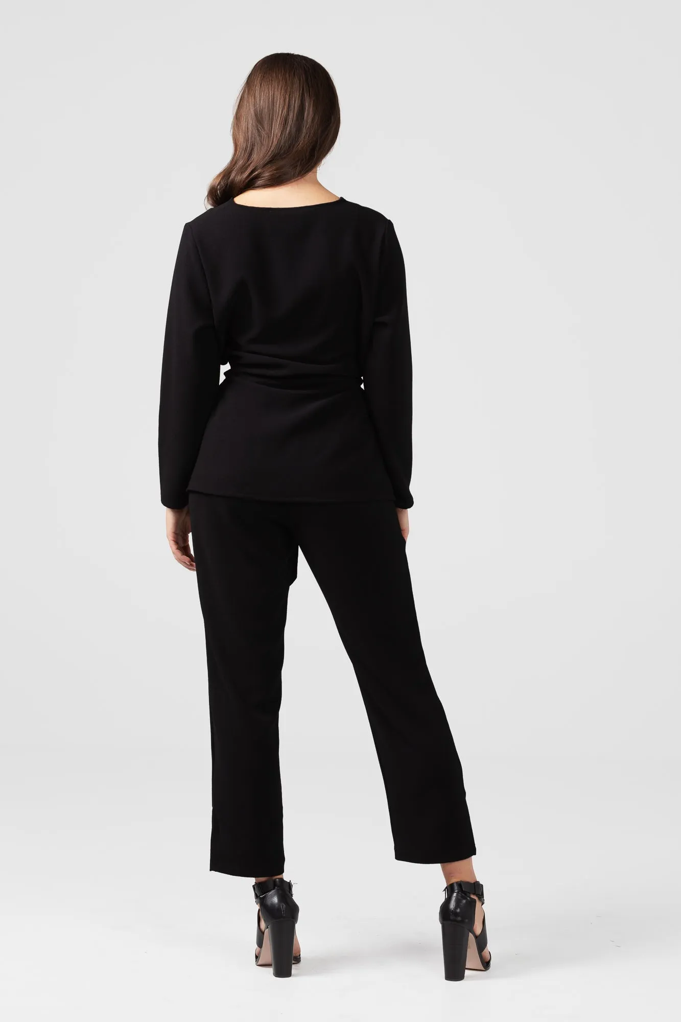 X Black Crepe Slim Leg Pant