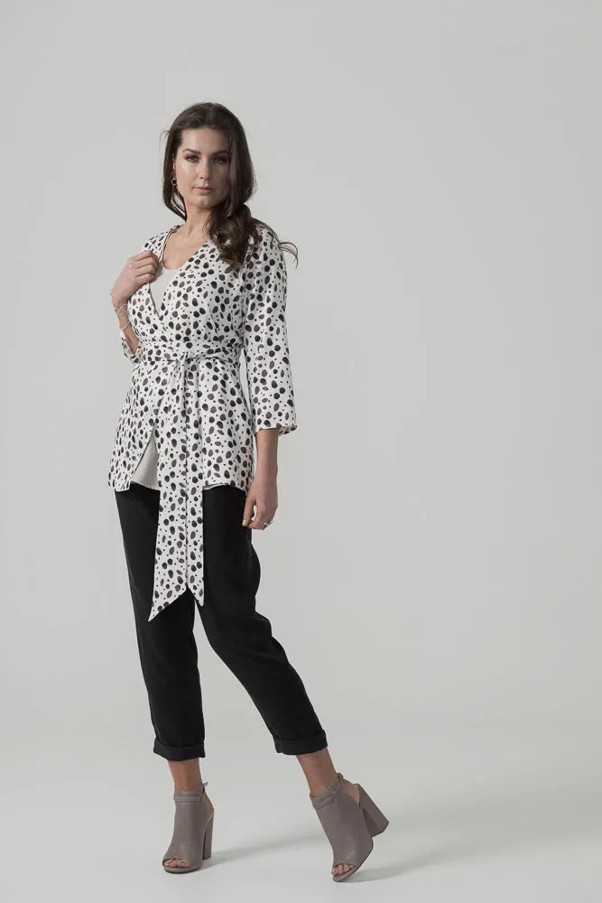 X Black Crepe Slim Leg Pant