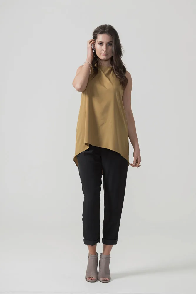 X Black Crepe Slim Leg Pant