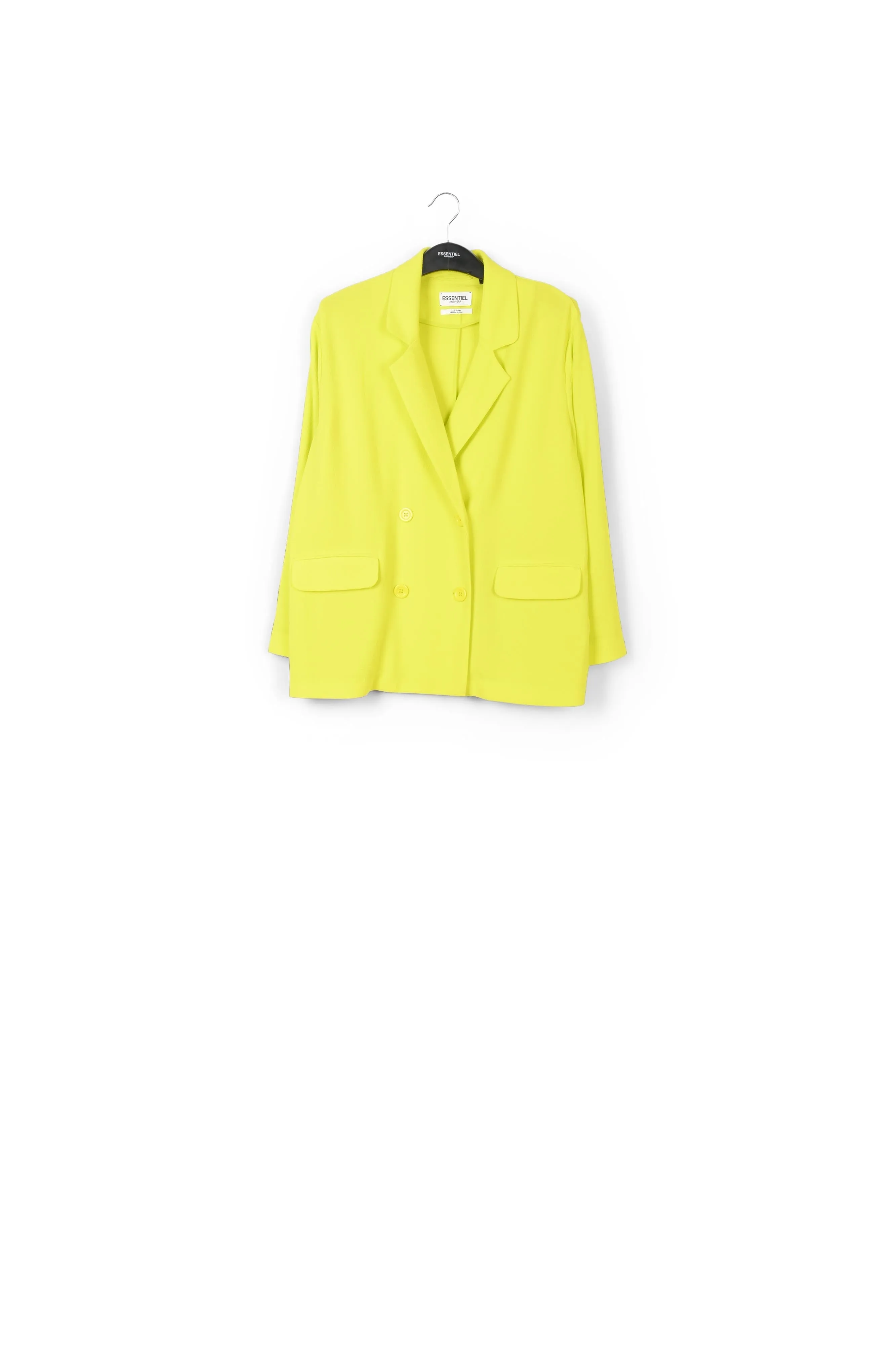 Yellow double-breasted blazer