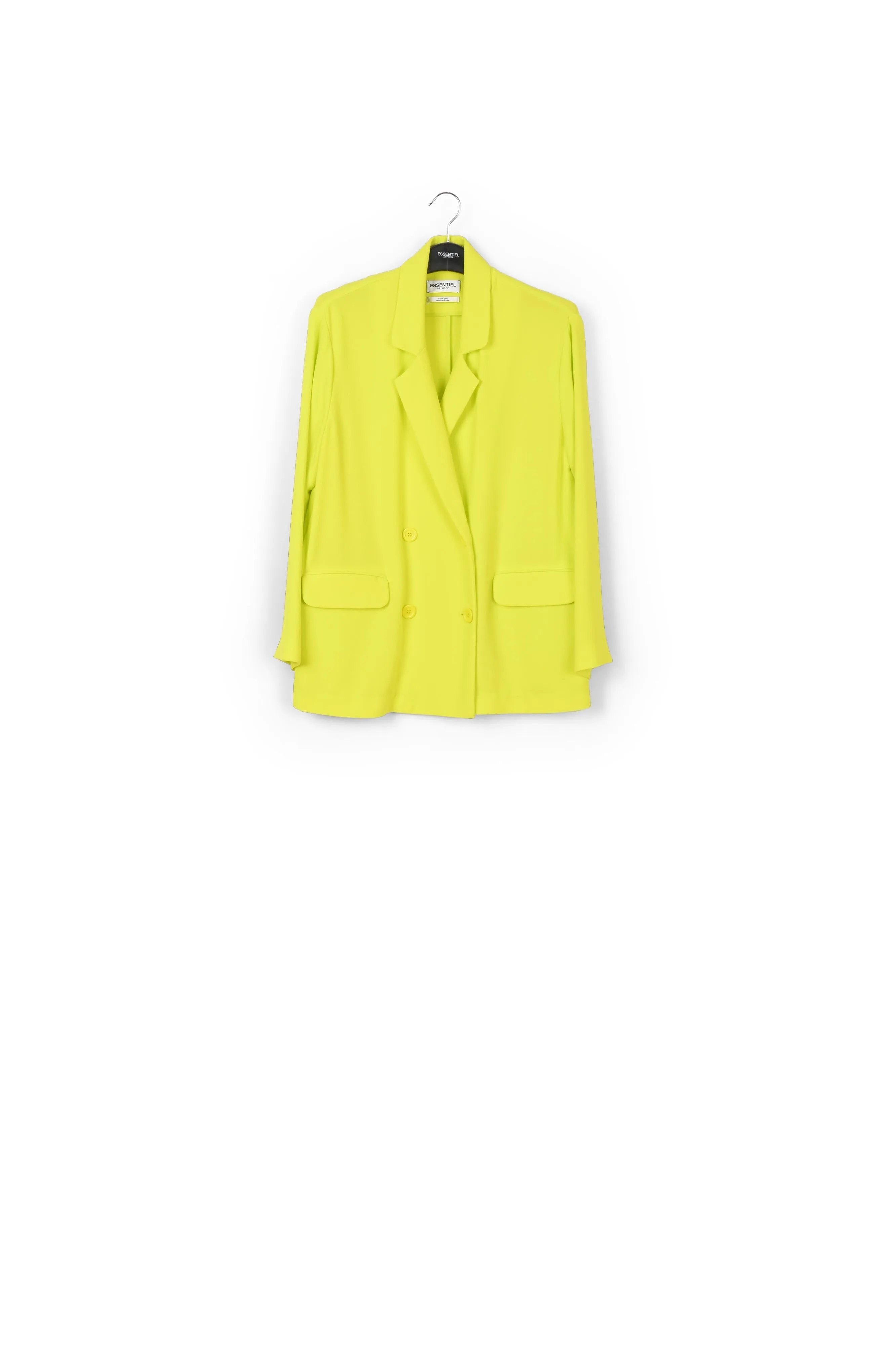 Yellow double-breasted blazer