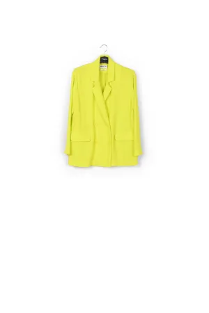 Yellow double-breasted blazer