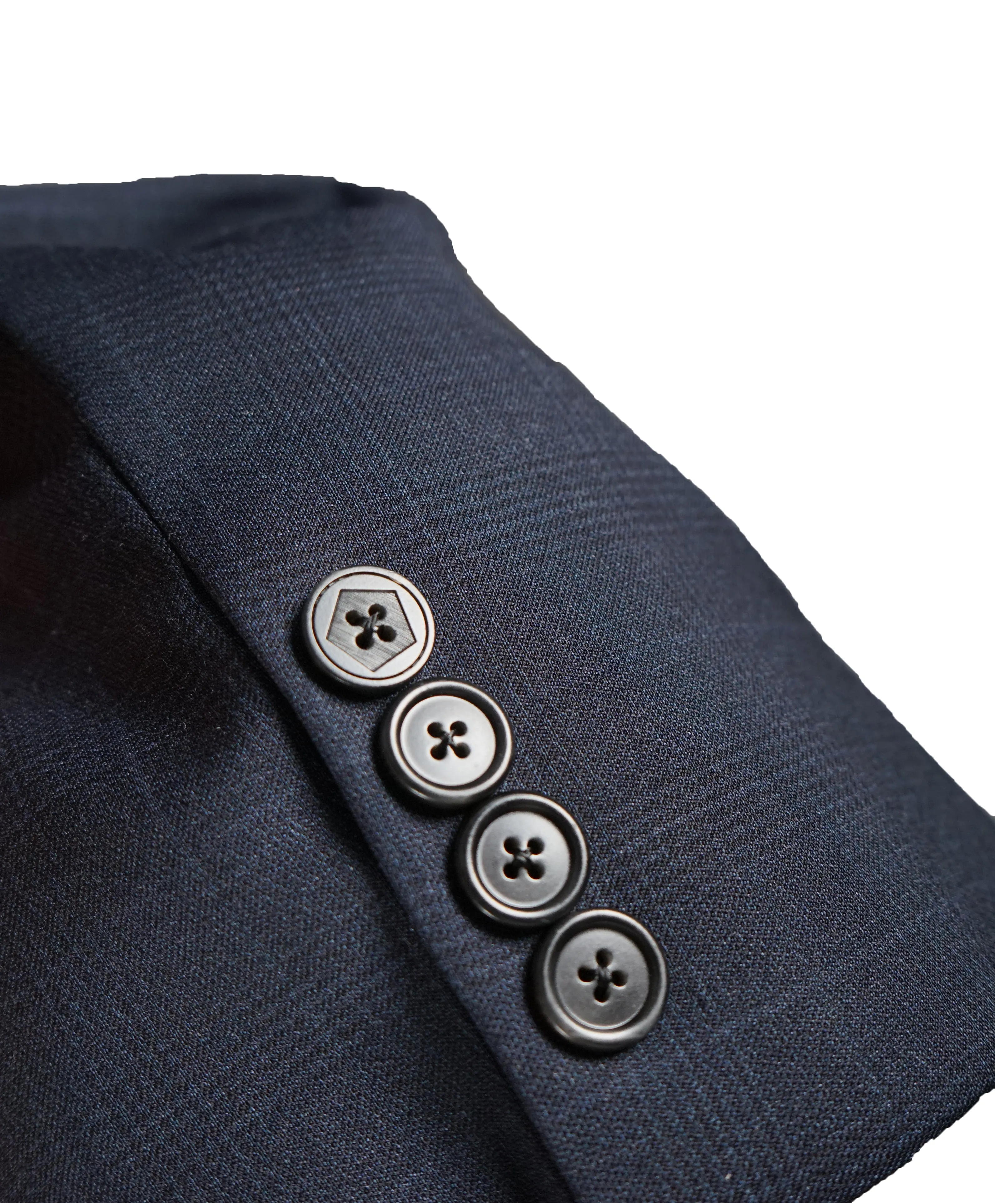 Z ZEGNA - Blue Bold Prince of Wales Check Drop 8 Slim Wool Suit - 42R