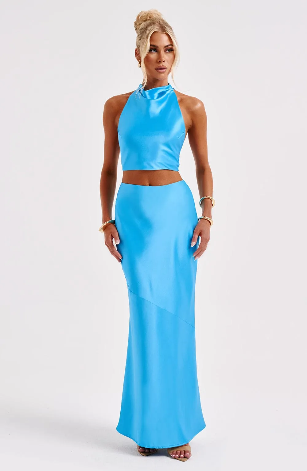 Zaylee Maxi Skirt - Blue